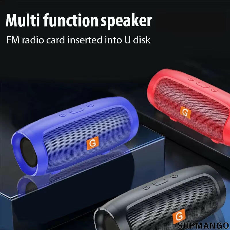 BT Speaker Dual Speaker Stereo Outdoor Tfusb Playback Fm Voice Broadcasting Portable Subwoofer 50 Wireless Speaker.