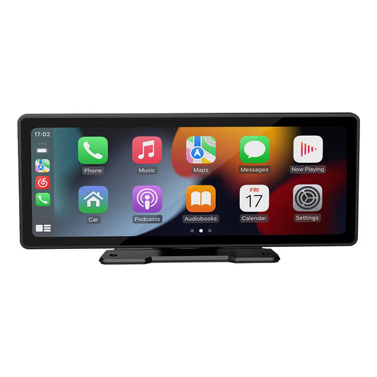 10.26-Inch Portable MP5 Multimedia Video Player with Android Auto, Wireless CarPlay, HD Rearview Camera, and Car Radio Functionality