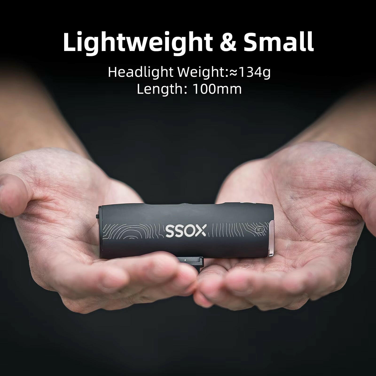 XOSS XL1200 Rechargeable Waterproof Bicycle Headlight - 200-1200 Lumen Aluminum Ultralight Front Lamp.