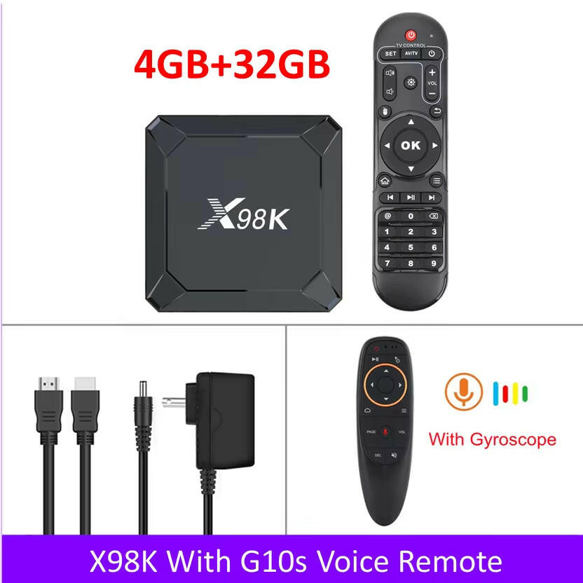 X98K Android 13 Smart TV Box with 8K Resolution, Dual Wi-Fi, and Bluetooth 5.0.