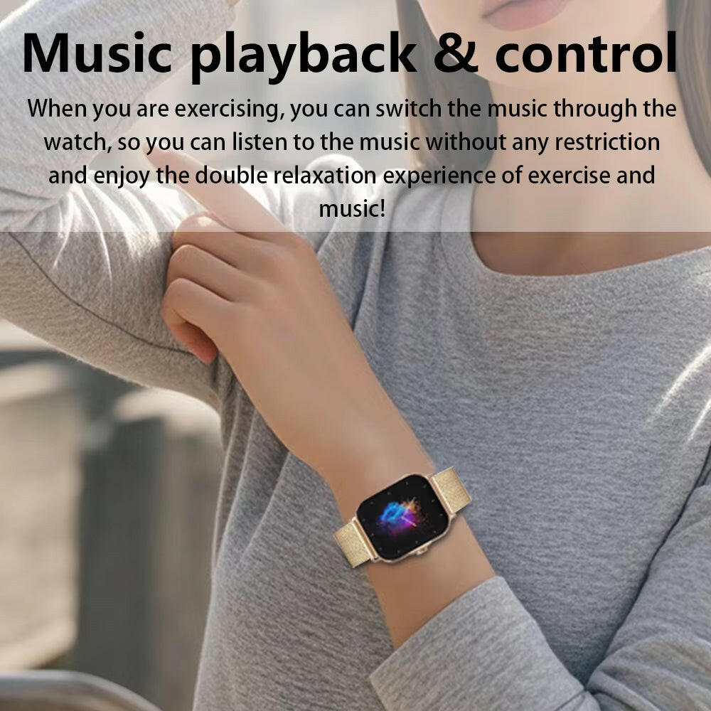 2024 Smartwatch for Men and Women - Full Touch Screen Fitness Tracker with Bluetooth Calling Function.