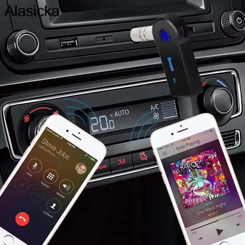Transform Your Drive with the Wireless Bluetooth 5.0 Car Adapter - Ultimate 3.5MM AUX Receiver & Transmitter (Model BT350)