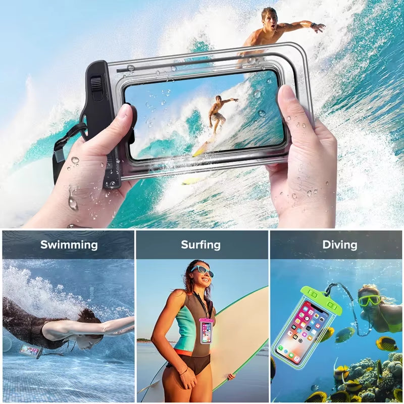 Universal Waterproof Phone Case for iPhone 12 Pro, XS Max, XR, and X - Submersible Protection Pouch