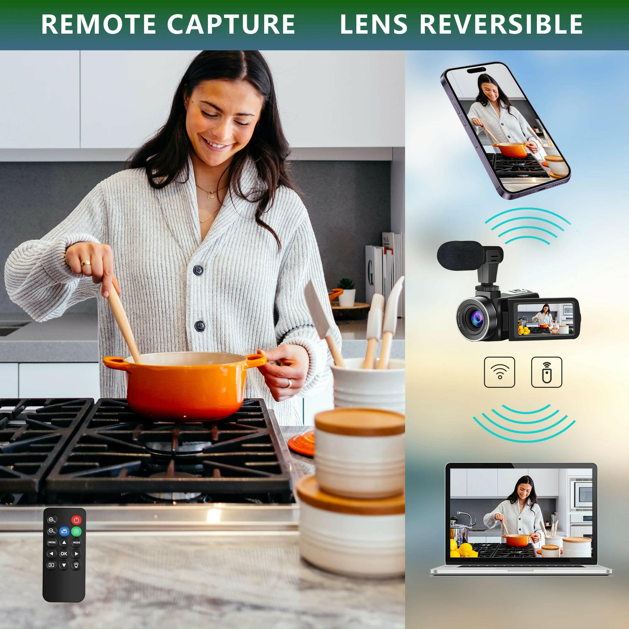 4K Video Camera 60Fps/48Mp UHD Video Recording Digital Camera Autofocus, 18X Digital Zoom Camera, 3 Inch Screen.