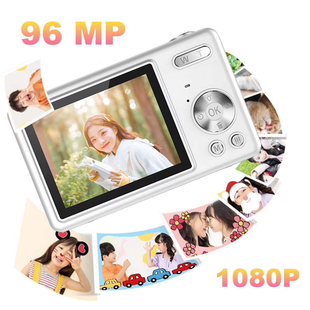 4K HD 1080P Digital Camera with 96MP Autofocus and 2.4-Inch IPS Screen - Portable Vlogging and Photography Camera