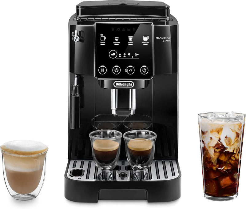 De'Longhi Magnifica Start Fully Automatic Espresso Machine with Integrated Milk Frother and Grinder – Craft Lattes, Cappuccinos, and Iced Coffee with One-Touch Convenience.