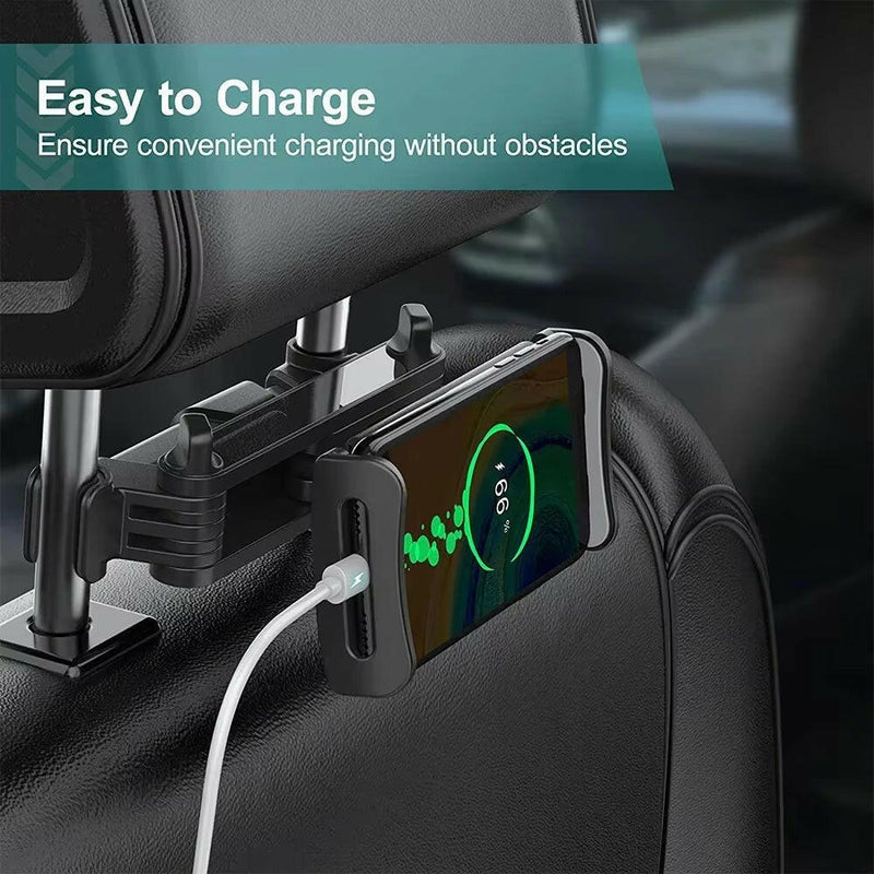 Car Tablet Holder - Headrest Mount Cradle for iPad Air, Mini, and 4.7-12.9" Devices.