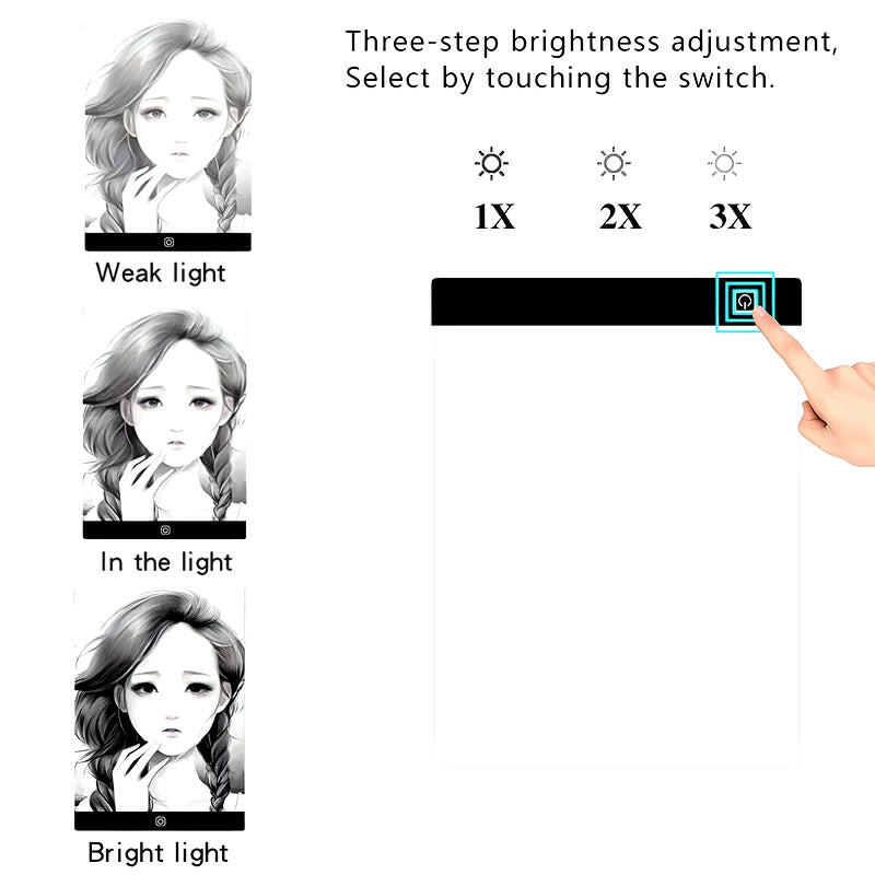 Dimmable LED Drawing and Copy Pad Board for Children - A3/A4/A5 Sizes, Educational Creative Gift for Kids.