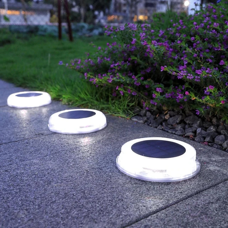 Premium Outdoor Waterproof LED Solar Lawn Lights - Elegant Buried Street Lamps for Gardens and Villas in Warm White.