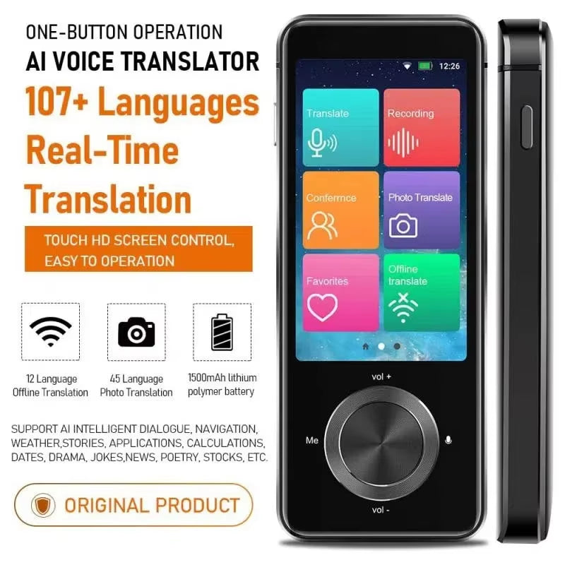 2025 New Upgrade M9 Instant Voice Translator Portable Language in Real-Time Smart Translator Supports 16 Offline Languages