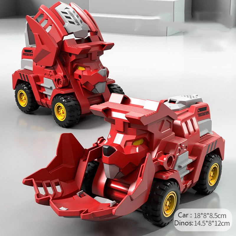 Transform Your Playtime with the 2-in-1 Transforming Dinosaur Car: A Dynamic Deformation Toy for Boys 14+.