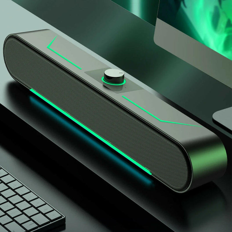 A39 Computer Speaker Surround Soundbar Speaker | 10W Wired Loudspeaker Stereo Subwoofer Sound Bar for Laptop PC Gamer.