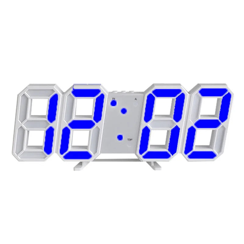 3D LED Digital Wall Clock with Date, Time, and Celsius Display - Alarm Clock and Nightlight for Home and Living Room Décor