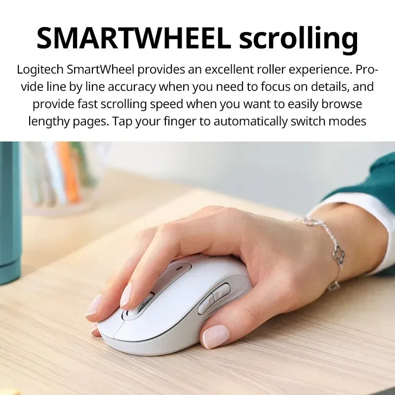 Logitech M650 M650L Wireless Bluetooth Silent Mouse with Advanced Optical Sensor and Programmable Buttons for Office and Laptop Use