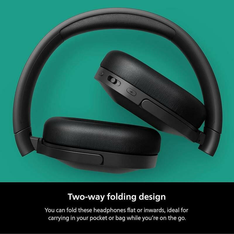 Philips H6506 Wireless Bluetooth Active Noise Cancelling Headphones - Lightweight Over-Ear Design with Multipoint Connectivity and 30 Hours Playtime, Enhanced Deep Bass for Home and Office Use.
