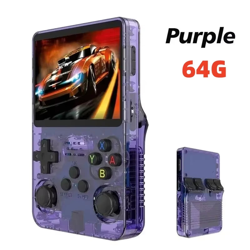 ARKOS  Retro Handheld Video Game Console Linux System 3.5 Inch IPS Screen R35S Pro Portable Pocket Video Player 64GB Games.