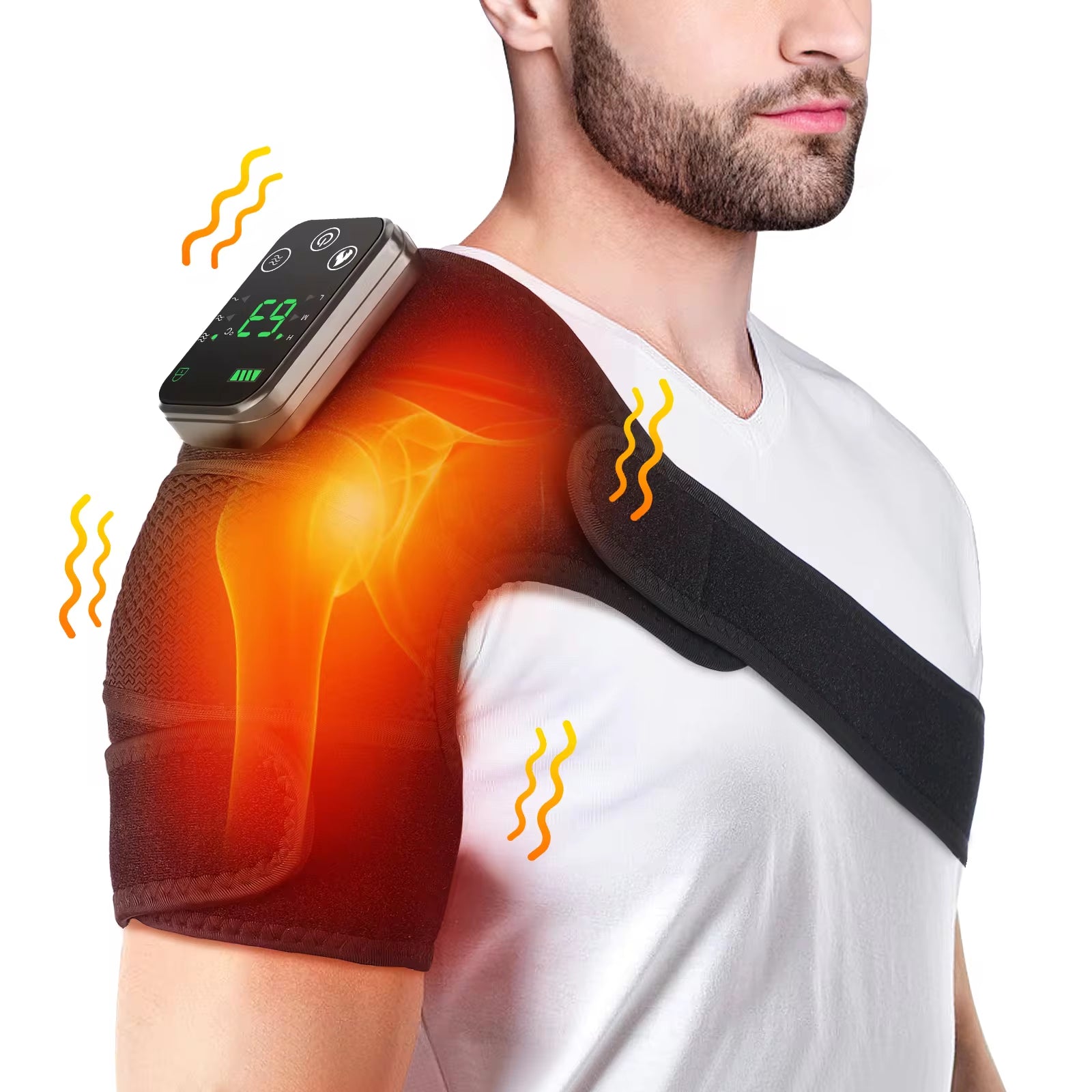 Revolutionary Electric Shoulder Massager with Heating and Vibration for Ultimate Relaxation and Comfort.