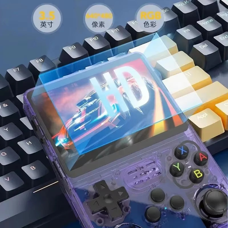 ARKOS  Retro Handheld Video Game Console Linux System 3.5 Inch IPS Screen R35S Pro Portable Pocket Video Player 64GB Games.