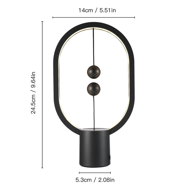 Creative LED Mini Balance Table Lamp - USB Night Light for Bedroom Decor.