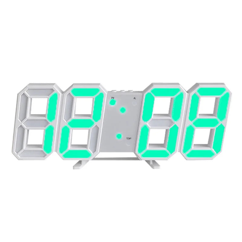 3D LED Digital Wall Clock with Date, Time, and Celsius Display - Alarm Clock and Nightlight for Home and Living Room Décor