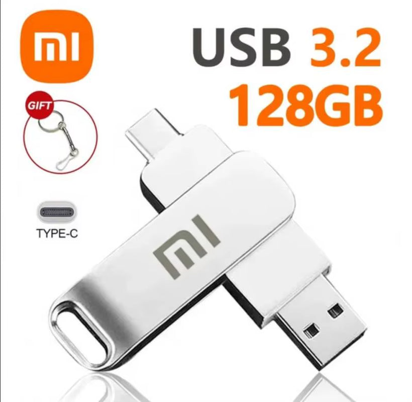 Xiaomi 16TB USB 3.2 High-Speed Metal Flash Drive - Waterproof Type-C SSD Pen Drive