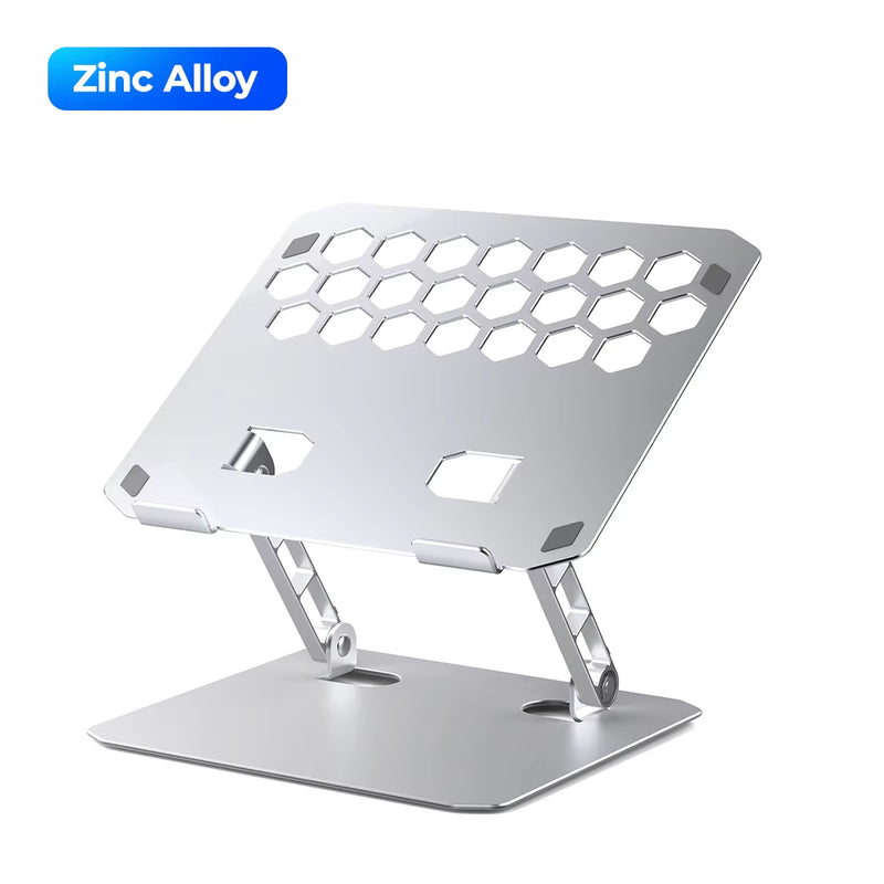 Laptop Stand Zinc Alloy for Gaming Laptop with Dual Support Arms Portable Folding with Honeycomb Design for ASUS HP Acer.