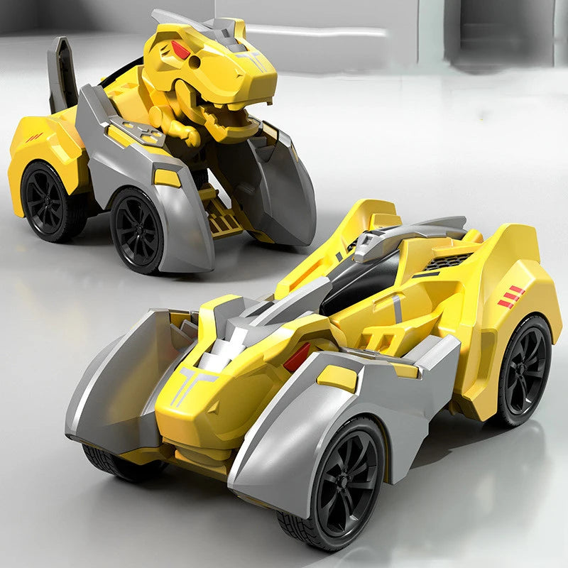 Transform Your Playtime with the 2-in-1 Transforming Dinosaur Car: A Dynamic Deformation Toy for Boys 14+.
