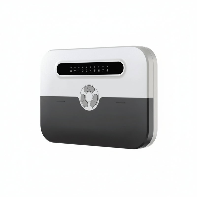 White and black electronic device on a white background