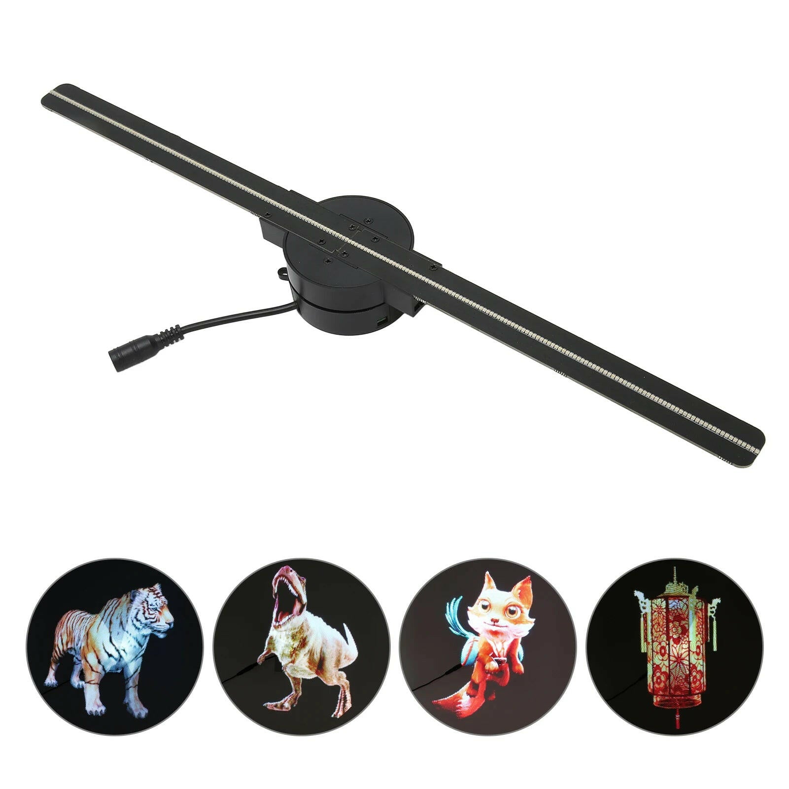 16.5-Inch 3D Hologram Fan Projector - 2000x224 Resolution with WiFi Connectivity and 224 LED Beads for Stunning Business Advertising.