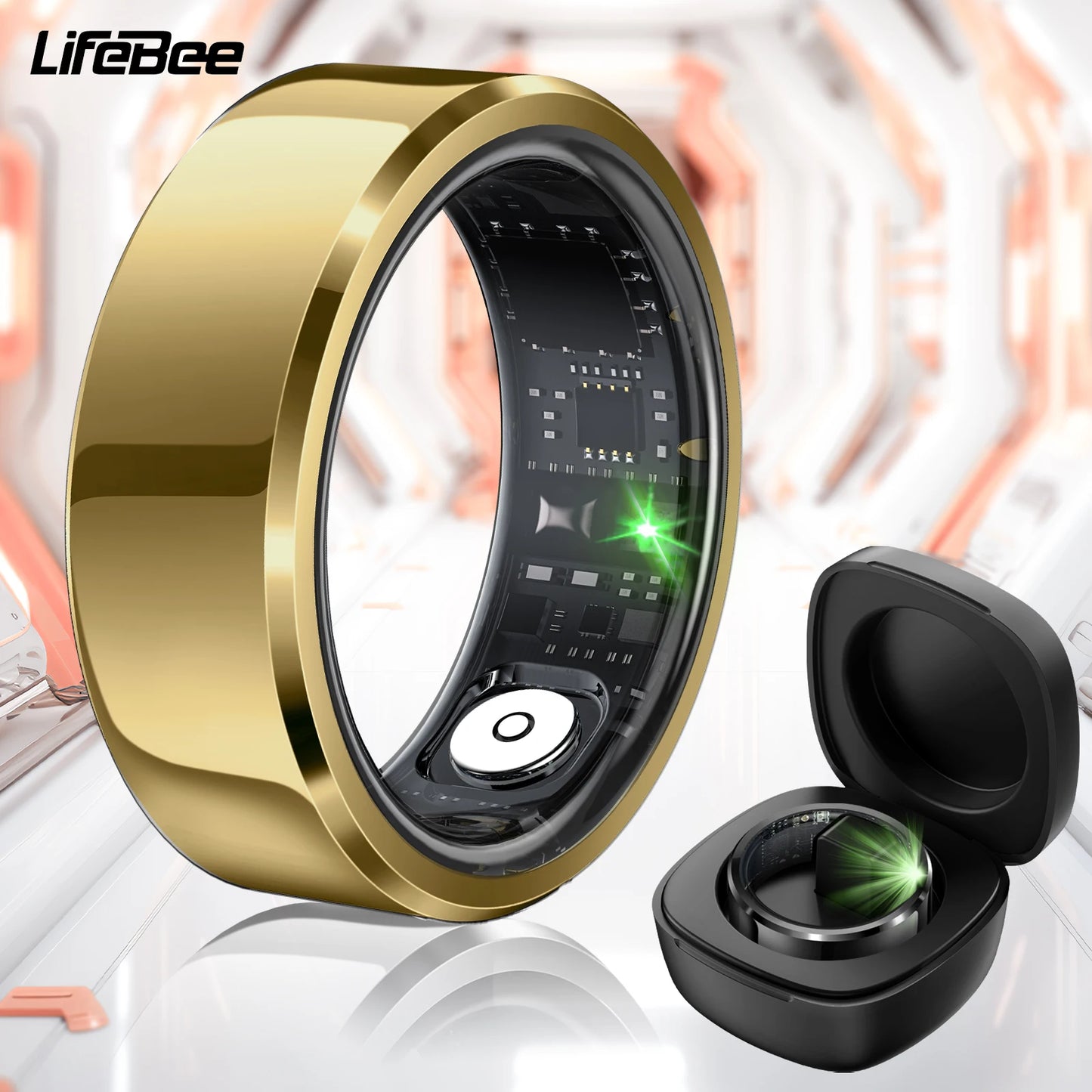 LIFEBEE R6 Smart Couple's Ring with Health Monitoring and Multi-Sport Modes