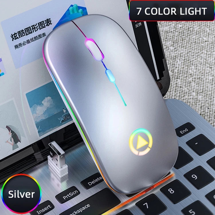 Mini Rechargeable 2.4G Wireless Ultra-Thin Silent LED Mouse for Computers and Laptops - OEM