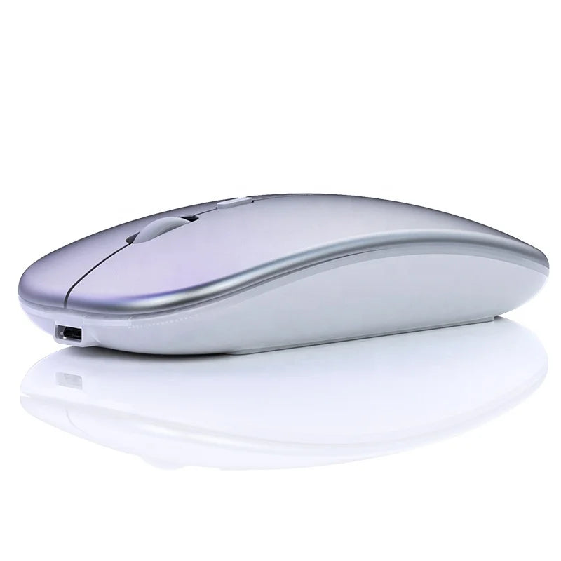 Mini Rechargeable 2.4G Wireless Ultra-Thin Silent LED Mouse for Computers and Laptops - OEM