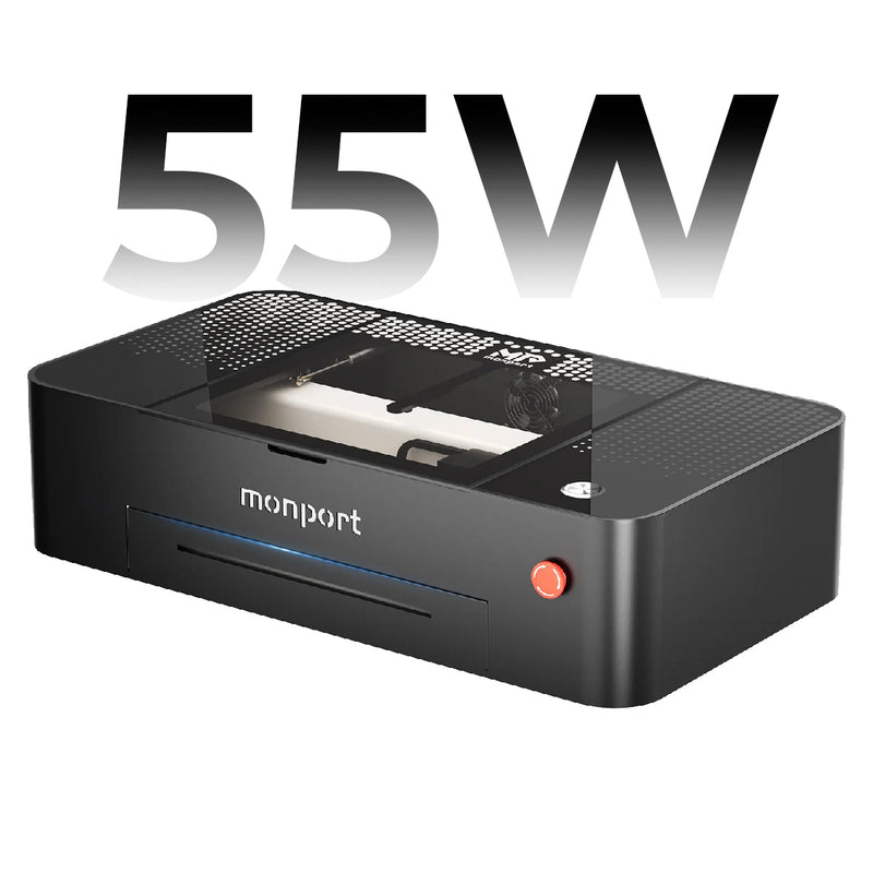MONPORT ONYX 55W Desktop CO2 Laser Engraving Machine with Autofocus Feature
