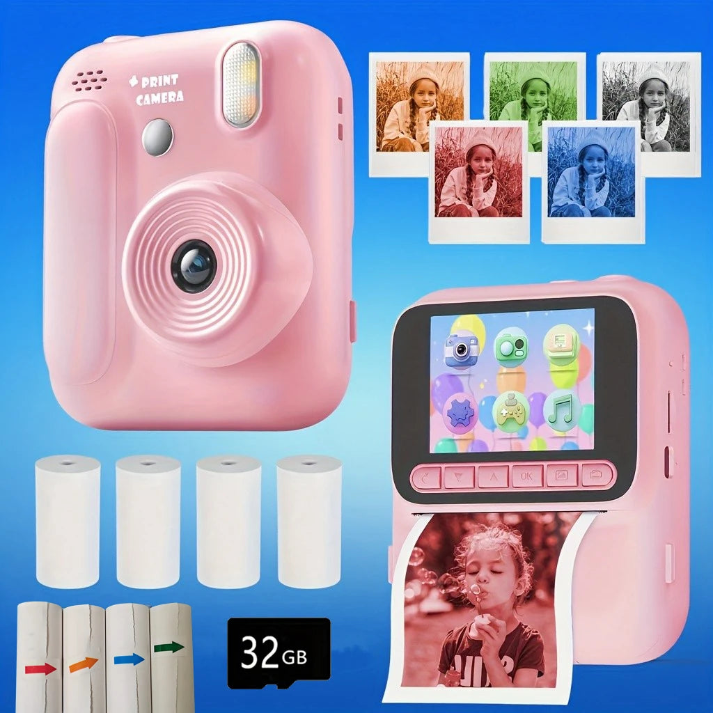 1080p Instant Camera with Color Printing