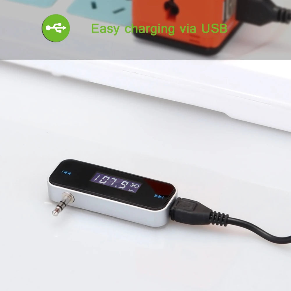 Kebidumei Wireless 3.5mm Audio FM Transmitter