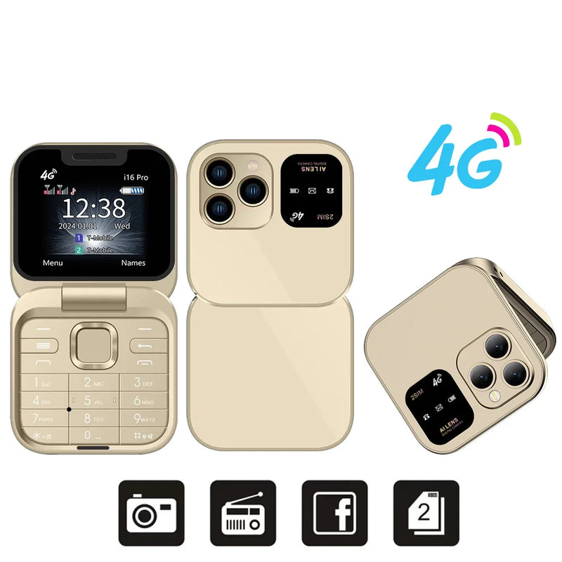 SERVO I16 Pro 4G LTE Mini Flip Phone