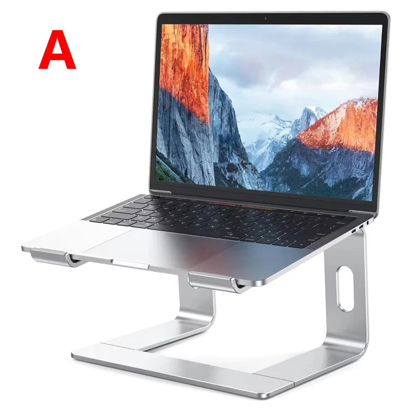 Ergonomic Aluminum Laptop Stand Riser - Detachable Design for 10-15.6 Inch Laptops, Compatible with MacBook, Dell, HP, and Lenovo.