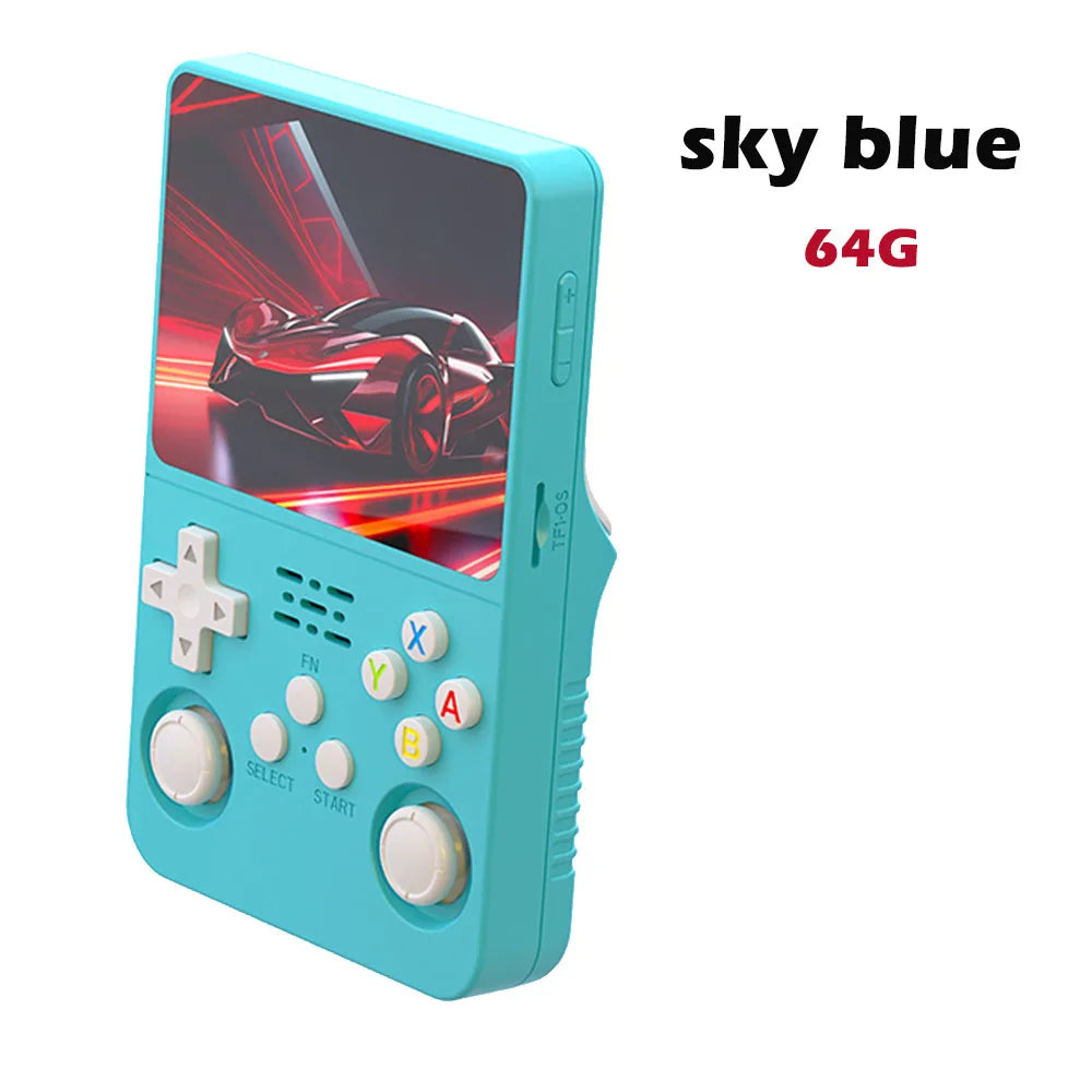 R36S Retro Handheld Video Game Console with Linux System, 3.5-Inch IPS Screen, 64GB Storage, and 15,000 Pre-Loaded Games.