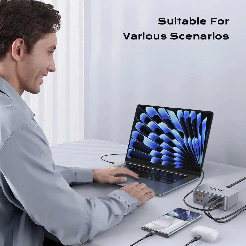 TOPZERO 330W USB-C GaN Multiport Charging Station