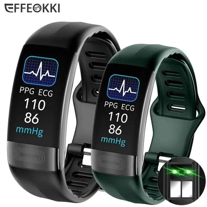 P11Plus Smart Health Fitness Tracker Wristband with ECG, PPG, Calorie, and Blood Pressure Monitoring