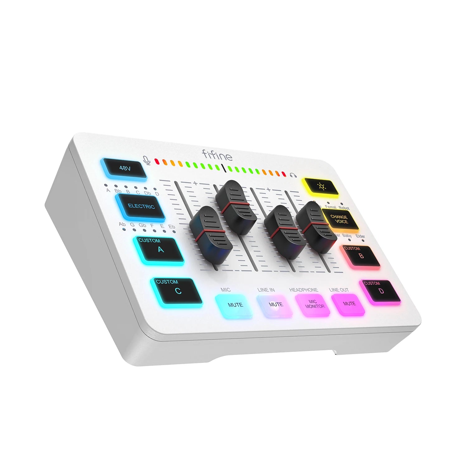 FIFINE SC3W Gaming USB Mixer with 4-Channel