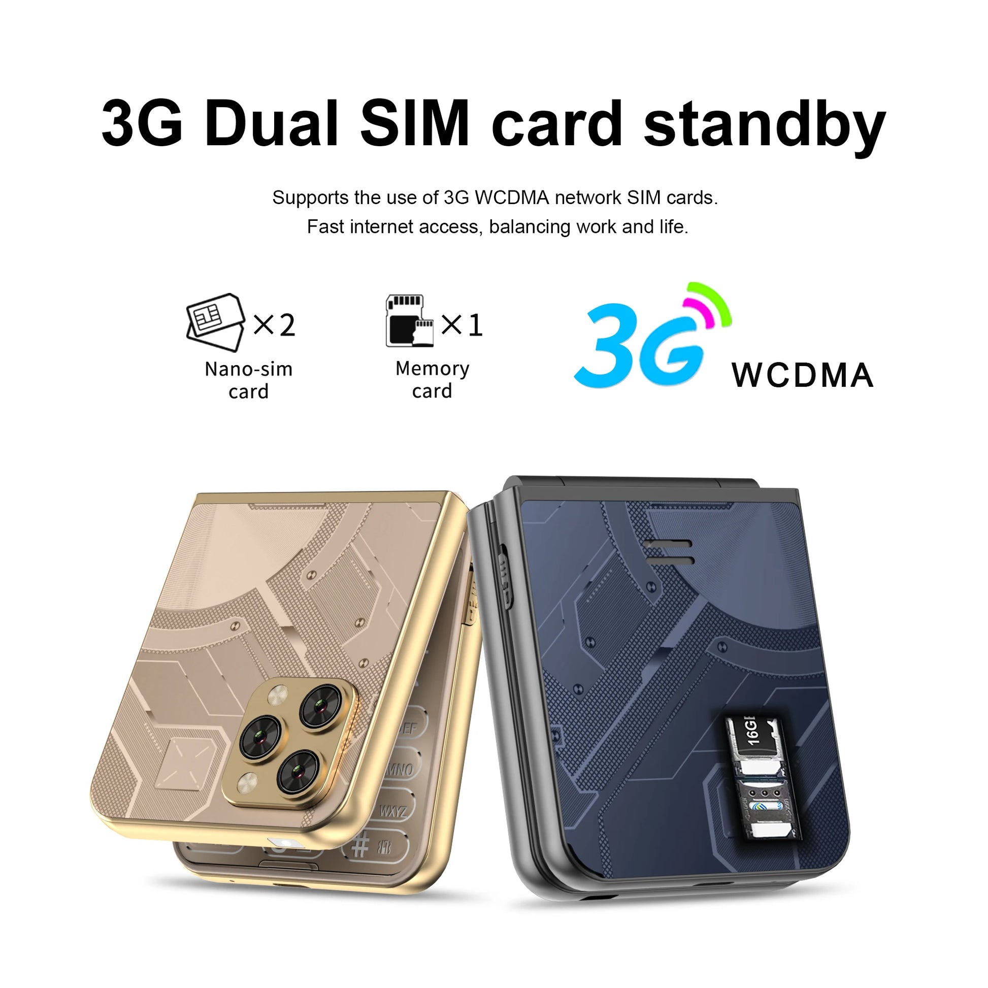 SERVO Flilo9 Foldable Dual SIM Mobile Phone