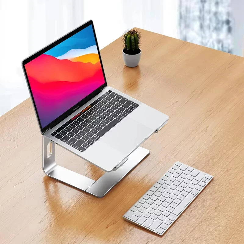 Ergonomic Aluminum Laptop Stand Riser - Detachable Design for 10-15.6 Inch Laptops, Compatible with MacBook, Dell, HP, and Lenovo.