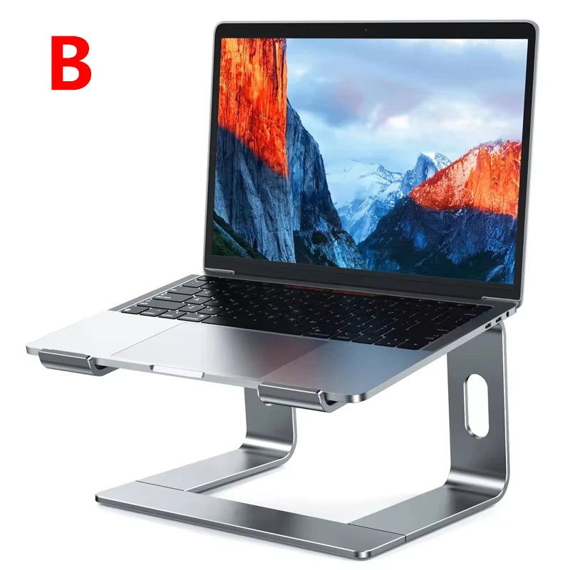 Ergonomic Aluminum Laptop Stand Riser - Detachable Design for 10-15.6 Inch Laptops, Compatible with MacBook, Dell, HP, and Lenovo.