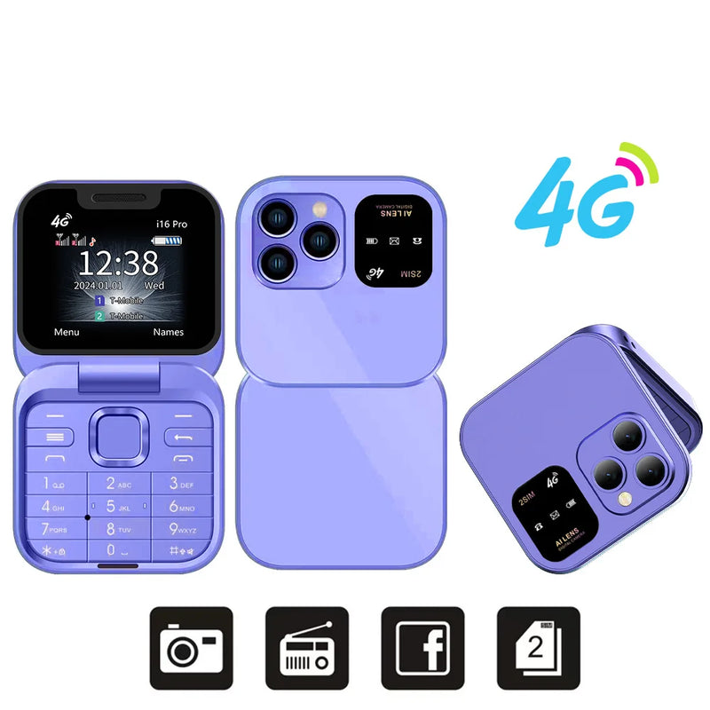 SERVO I16 Pro 4G LTE Mini Flip Phone