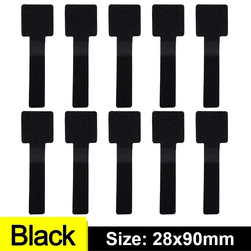Reusable Self-Adhesive Cable Organizer and Cord Management Straps for Desk and Wire Protection.