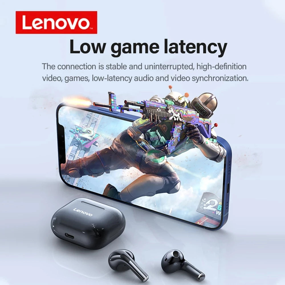 Lenovo LP40 Wireless TWS Bluetooth Earbuds with Touch Control - Stereo Headset for Android Phones