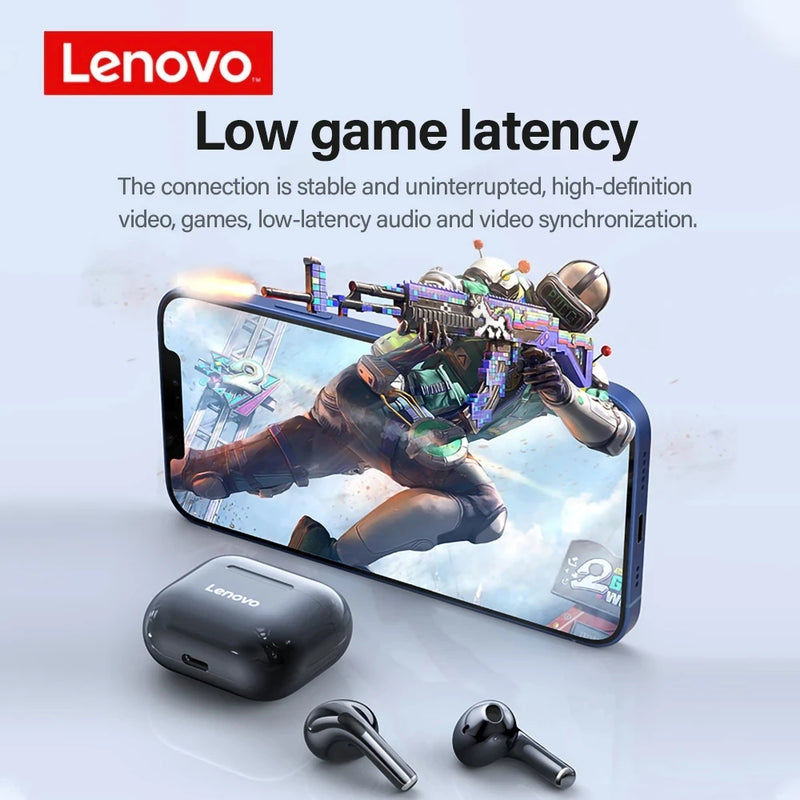 Lenovo LP40 Wireless TWS Bluetooth Earbuds with Touch Control - Stereo Headset for Android Phones