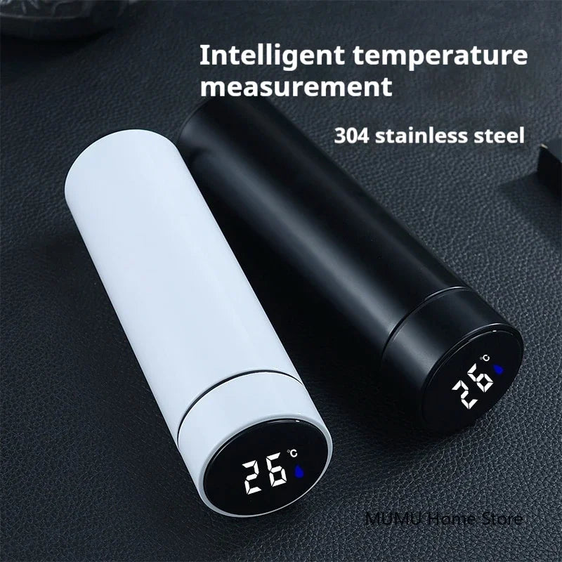 500ML Smart Temperature Control Thermos Bottle - Insulated Sports Water Cup for Car, Maintains Hot and Cold Beverages, Vacuum Flask