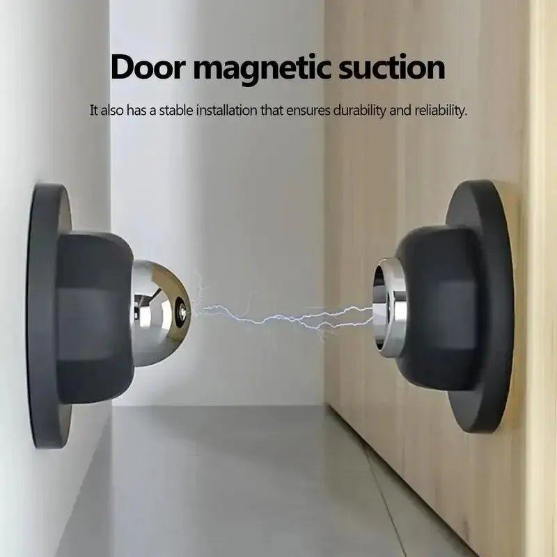 Premium Silicone Magnetic Door Stopper with Silent Operation and Anti-Collision Design for Home and Hospitality Use.